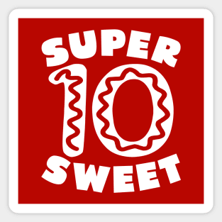 Super Sweet 10 Donut Birthday Sticker